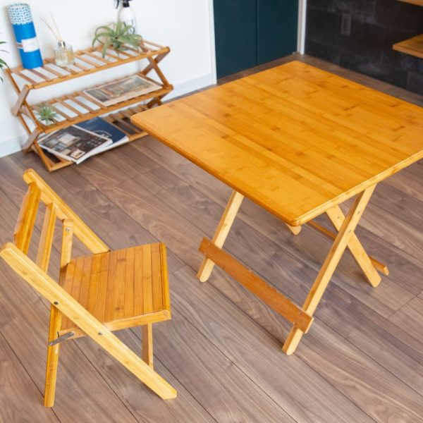 【販売終了】竹製折りたたみテーブル・チェア