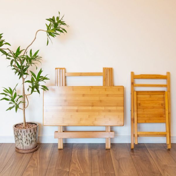 【販売終了】竹製折りたたみテーブル・チェア