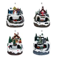 【販売終了】クリスマスオブジェ　電車の走る家　EF-HO10