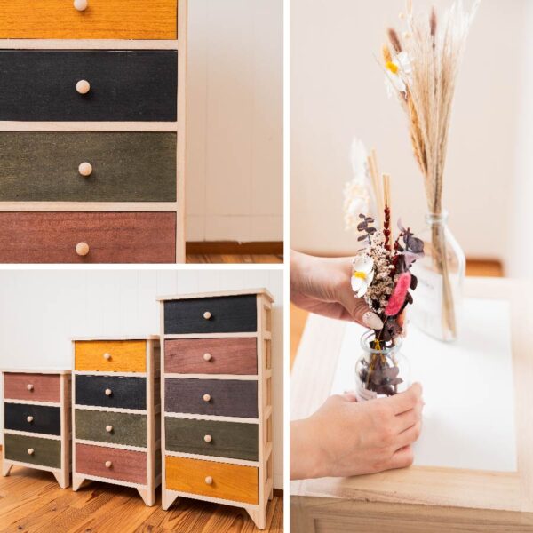 タイル天板桐製チェスト EF-SR42